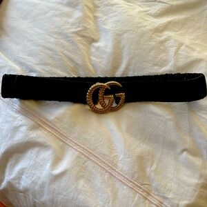 Black Gucci Stretch Waist Belt Size 85 / 34